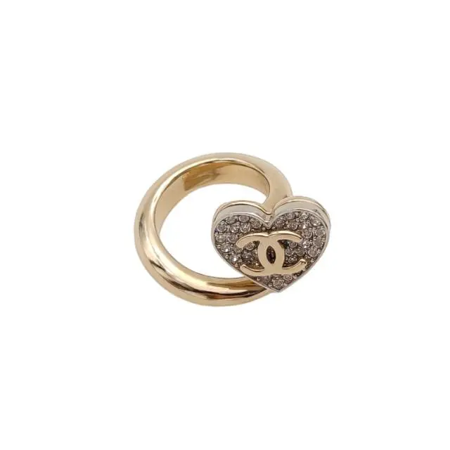 Pre-owned CHANEL 55 26P Heart Diamond Ring AlloyP216751398