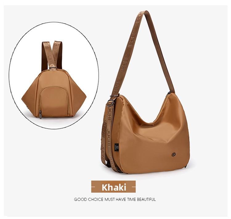 Nylon bucket bag, niche high-end large-capacity commuter tote bag, shoulder bag, multifunctional backpack