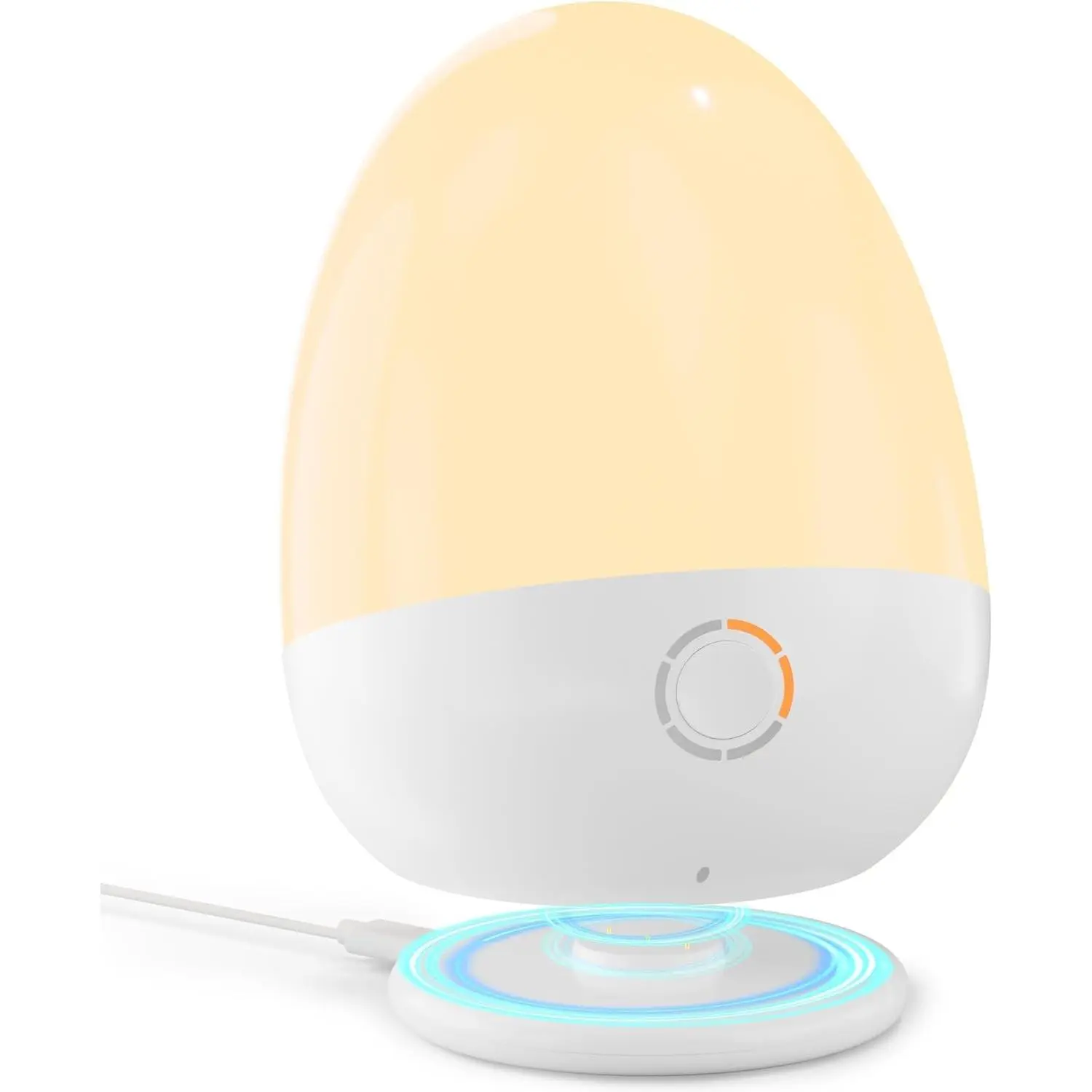 Rechargeable Dimmable LED Touch Egg Night Light - Safe Plastic, Egg Shape, Adjustable 3 Color Temperatures, 1-6H Feeding Timer, Portable Lamp for Baby Nursery Indoor Use, Ideal for New Moms, Toddlers, Newborns, Memory Mode, Baby-Friendly
