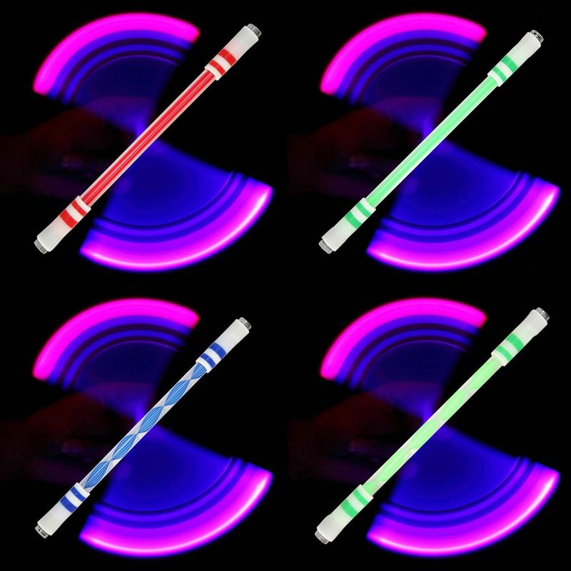 Random Color Glowing LED Spinning Pen, 1/2/3/4 Counts Rolling Stress Relieving Toy, Fidget Gadget, Perfect Pocket-sized Gift for Halloween Thanksgiving (no Writing Function) Random Color Glowing LED Spinning Pen, 1/2/3/4 Counts Rolling Stress Relieving Toy, Fidget Gadget, Perfect Pocket-sized Gift for Halloween Thanksgiving (no Writing Function)