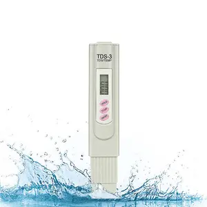 TDS Meter, 3-in-1 TDS EC Temperature Water Quality Tester, Digital PPM Meter with Titanium Probe for Drinking Water, Pool, Aquarium & Hydroponics
