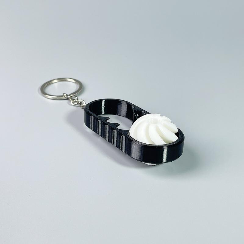 Christmas Gift,3D Printed Stress Relief Fidget Spinner Toy, Dual Color Spiral Keychain Pendant, Fun Decoration Wallet Charm, Stylish Keychain, Christmas Gift