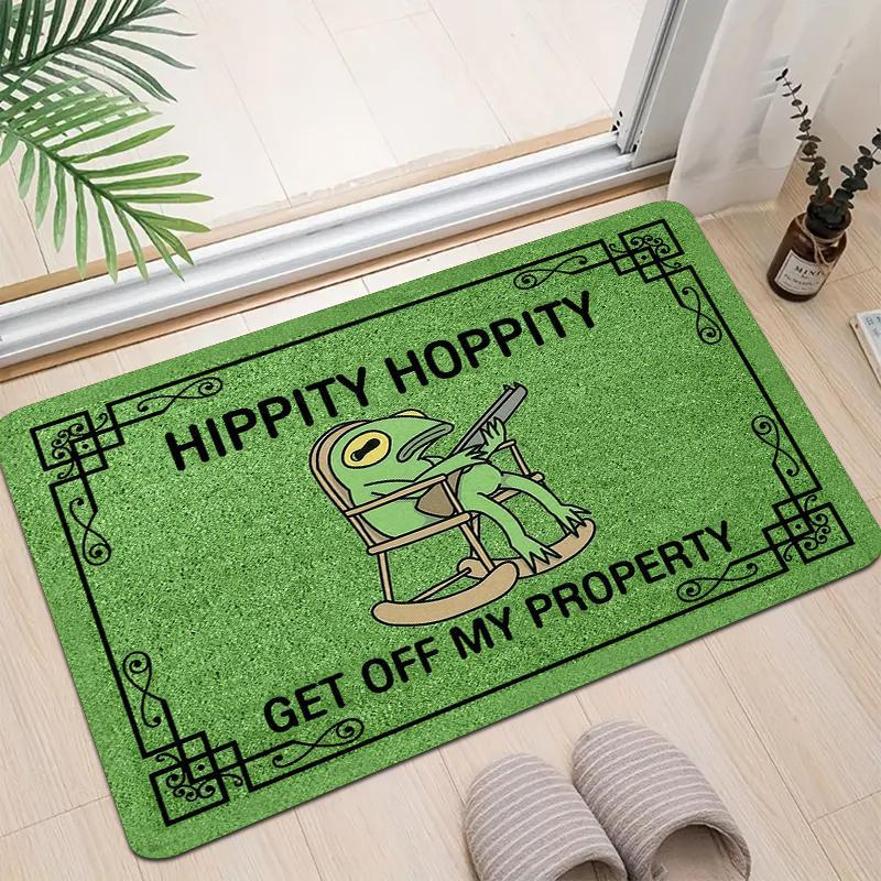 Frog Pattern Non-slip Door Mat, Rectangle Home Decorative Carpet, Decorative Mat for Living Room, Kitchen, Bedroom, Farmhouse, Laundry, Decorative Rug Mat, Decorative Area Rug