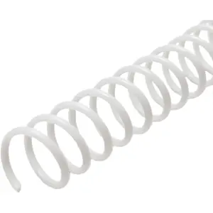 Plastic Spiral Binding Coil 1-1/4" (31.8mm), 280 Sheets Capacity, 4:1 Pitch White Coil Binding Spines for Business and Educational Purposes, 50 Pack