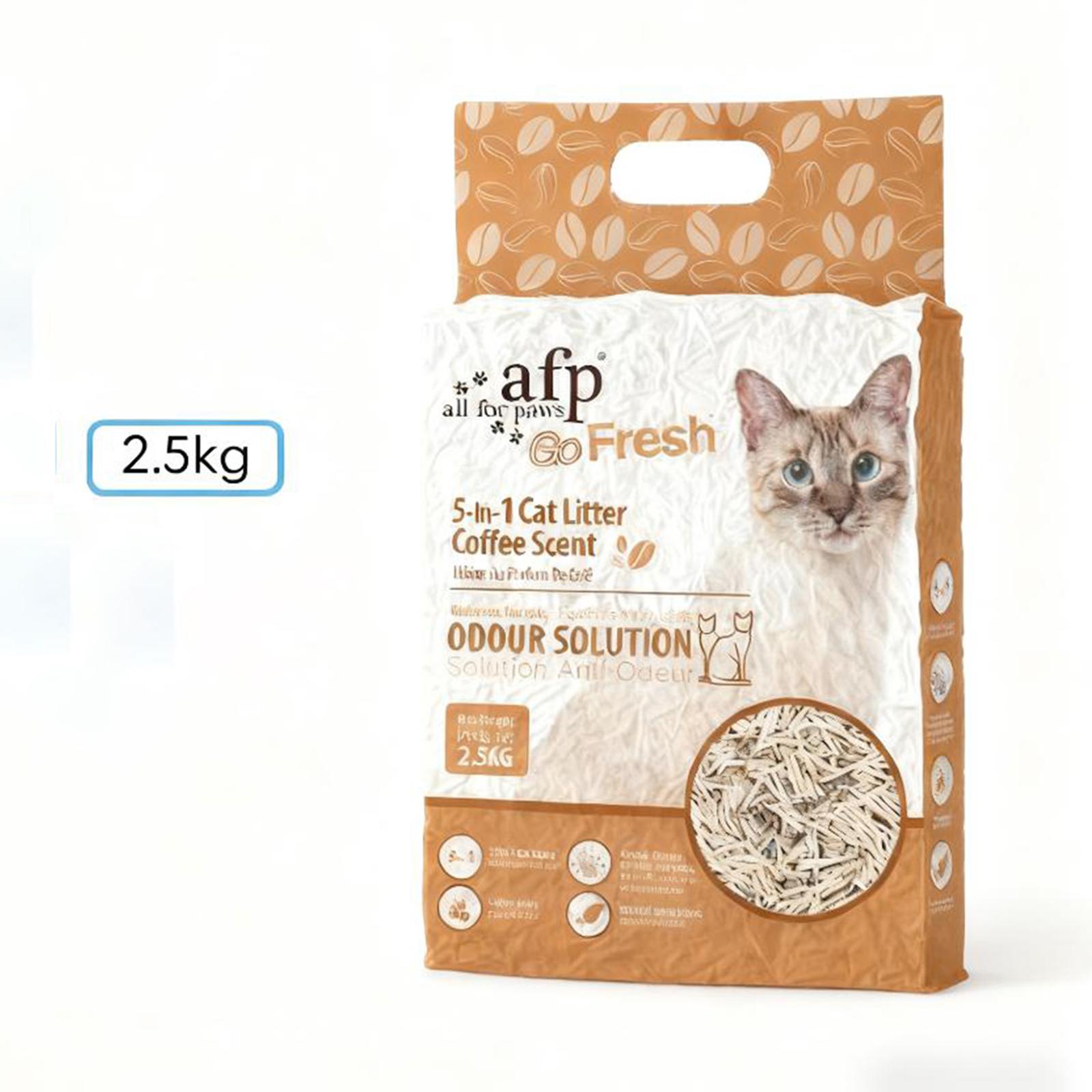 5 in 1 Cat Litter Coffee Scented Odor Control Clumping Cat Litter for Indoor Cats, Pet Cat Supplies