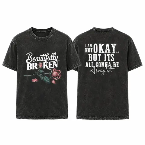 Beautifully Broken Graphic Tee Sweatshirt Hoodie for Men and Women Casual Fleece Fabric Country Music Design Perfect for Daily Wear