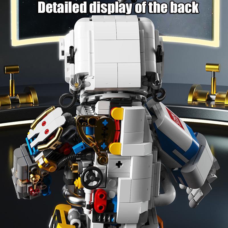 Astronaut Building Blocks Toy, Space Astronaut Blocks Toy with Launch Center Display Stand, Creative Desktop Ornaments for Home Office