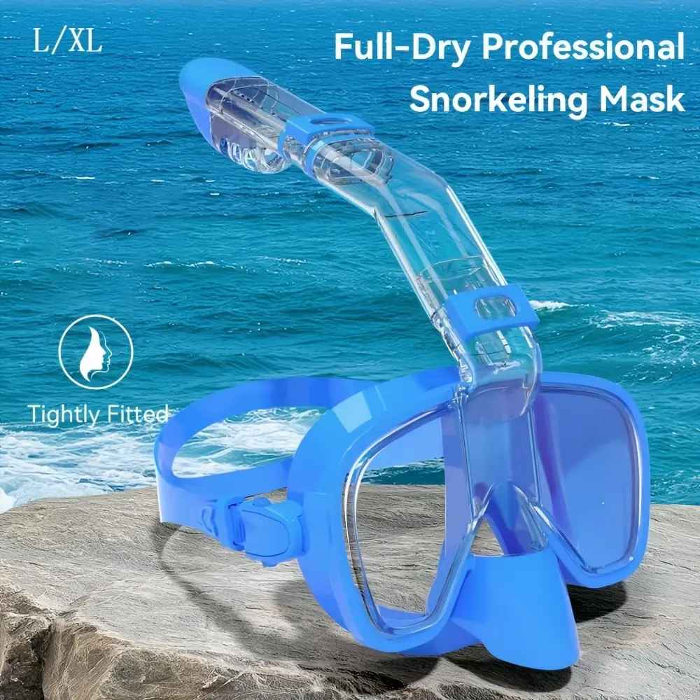 Snorkeling Mask with Straw, Anti-Fog Waterproof Swimming Goggles, Ideal for Snorkeling & Swimming, New Model Dive Gear