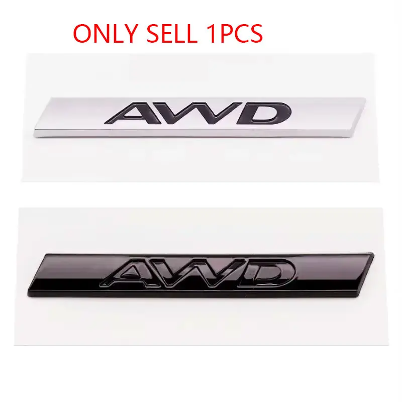 3D ABS Silver Black AWD Logo Emblem Car Rear Trunk Badge Decal For Jaguar XE XJL F-PACE AWD Sticker Auto Styling Accessories
