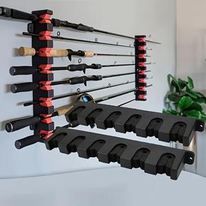 fishing rod holder for wall, 2 counts/set fishing gear collection storage rack, fishing rod tools display rack, suitable organizer gift for male friends