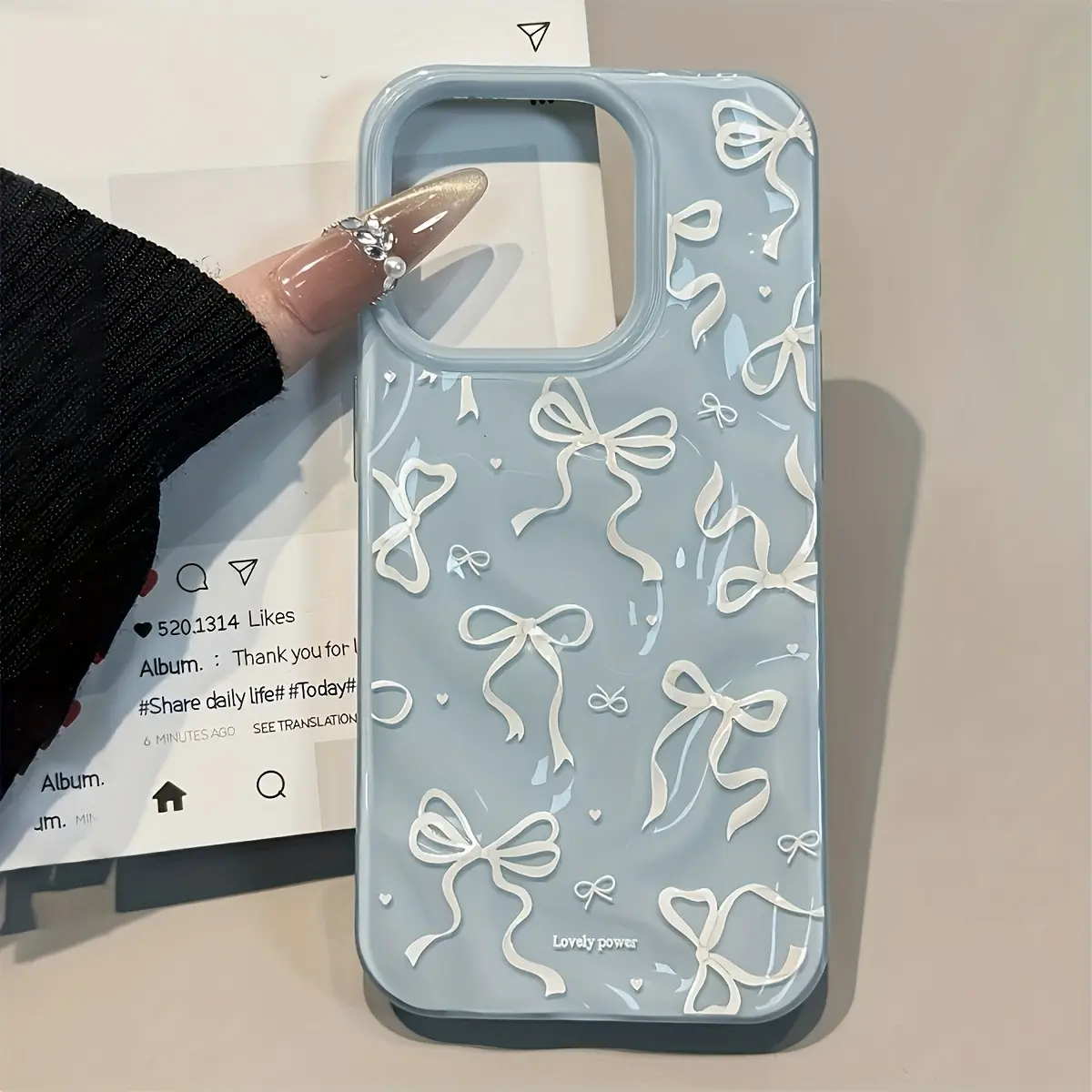 1-Piece Soft TPU Mobile Phone Protector Cover - Full-Coverage Multi-Model Case with Cute Creative Bow, Accessories for iPhone 17,16,15,14,13,12 Pro Max,16 Plus,14 Plus