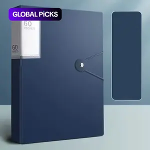 1 Piece A4 File Folder, Expanding File, File Storage Folder, High Transparency Waterproof PP Material, Ideal for Home School Office Organization, Files Organizer, 60 Grid Design #GLOBAL PICKS