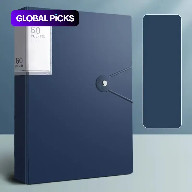 1 Piece A4 File Folder, Expandable Folder, File Storage Folder, High Transparency Waterproof PP Material, Ideal for Home School Office Organization, Files Organizer, 60 Grid Design #GLOBAL PICKS