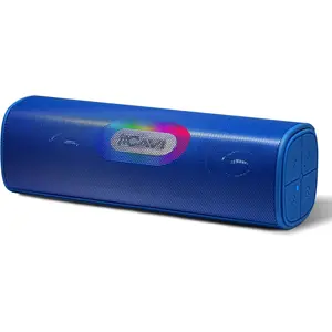 Speaker , 24w Blue Portable  Speaker with TWS Pairing, USB Input, AUX Input, TF Card Slot, 20H Play time, RBG Light, IPX5  for /Party/Outdoor