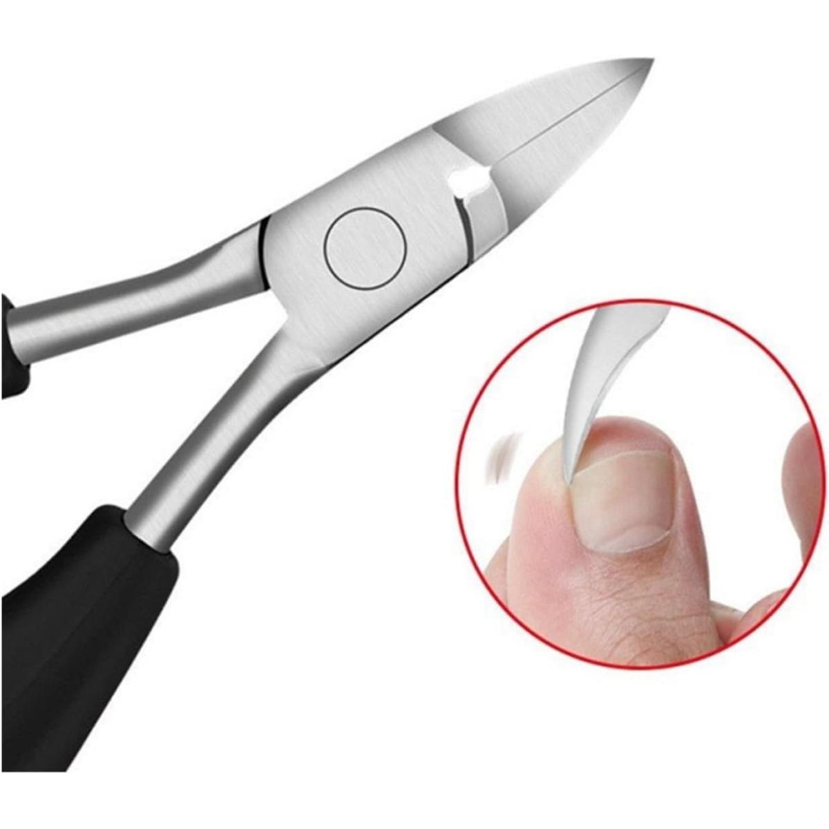 Stainless Steel Nail Clipper Set 5 Piece Professional Grade for Thick Hard Ingrown Nails Eagle Beak Design Men Women Personal Care Kit Home Travel Rust Free