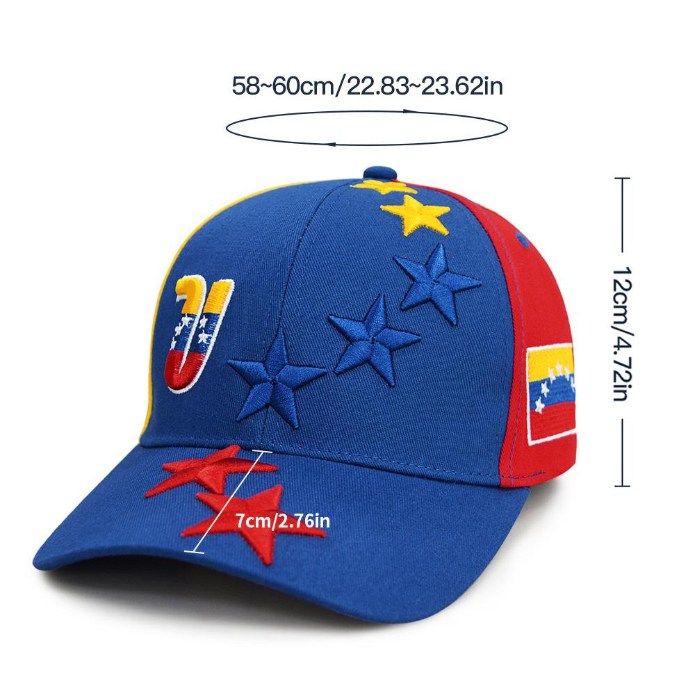3D Embroidered Venezuelan Flag Baseball Cap| Adjustable Strap| Street Fashion Hat