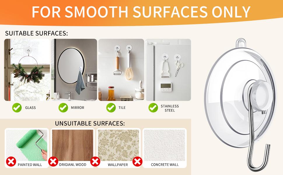 18 Pack Suction Cup Hooks Max Load 10LB, 1.77Inch Suction Cup Hook for Glass Window, Reusable, Suitable for Glass, Windows, Bathrooms, Kitchens, Tiles, Sho