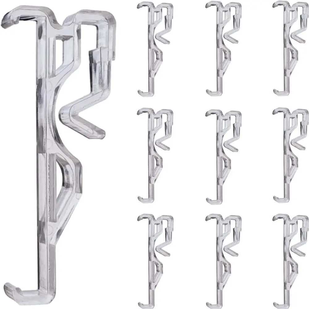 10pcs 2.5 Inch Clear Plastic Hidden Retainer Clips for Window Blind Valance, Horizontal Faux Wood Blinds Parts