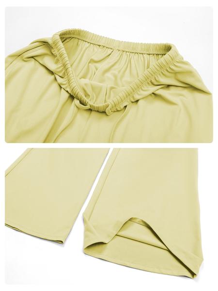 Women's Solid Halter Neck Top & Wide-Leg Pants Sports Set, Casual Sleeveless Top & Pants for Daily Outdoor Wear, Ladies Activewear Set for Tennis and Running, Workout Clothes