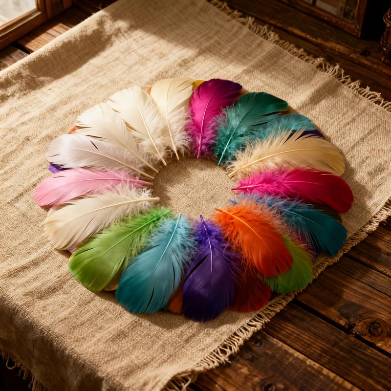 100 pieces of 3.15-4.72 inch synthetic feathers | Photo props suitable for women and girls, carnival decorations, costume accessories, Halloween and Christmas cosplay, neutral fantasy costumes