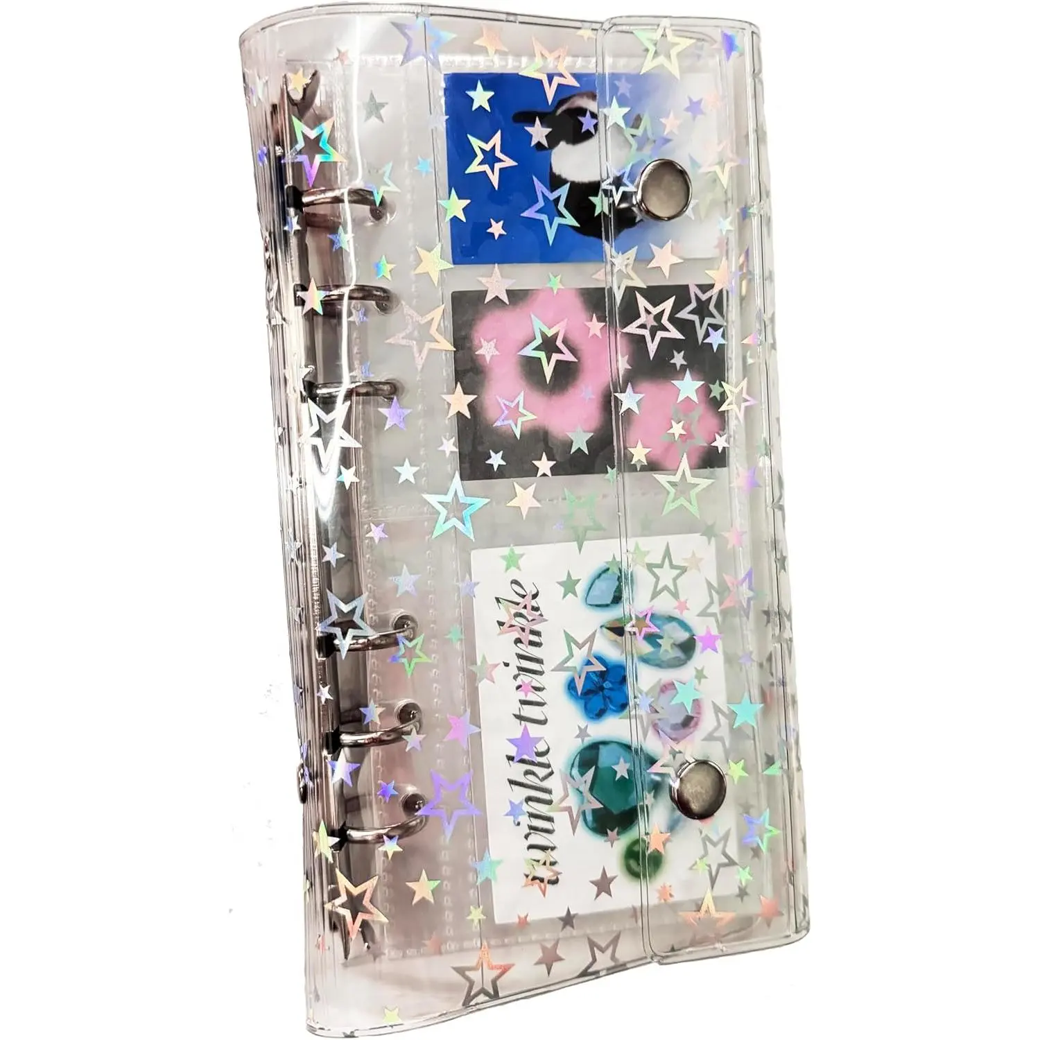 A6 Sticker Organizer Binder Notebook Binder for Planner Journal Scrapbook Sticker Collecting Book Double-Sided 20 Pages Savings Binder (, 7.7 in)