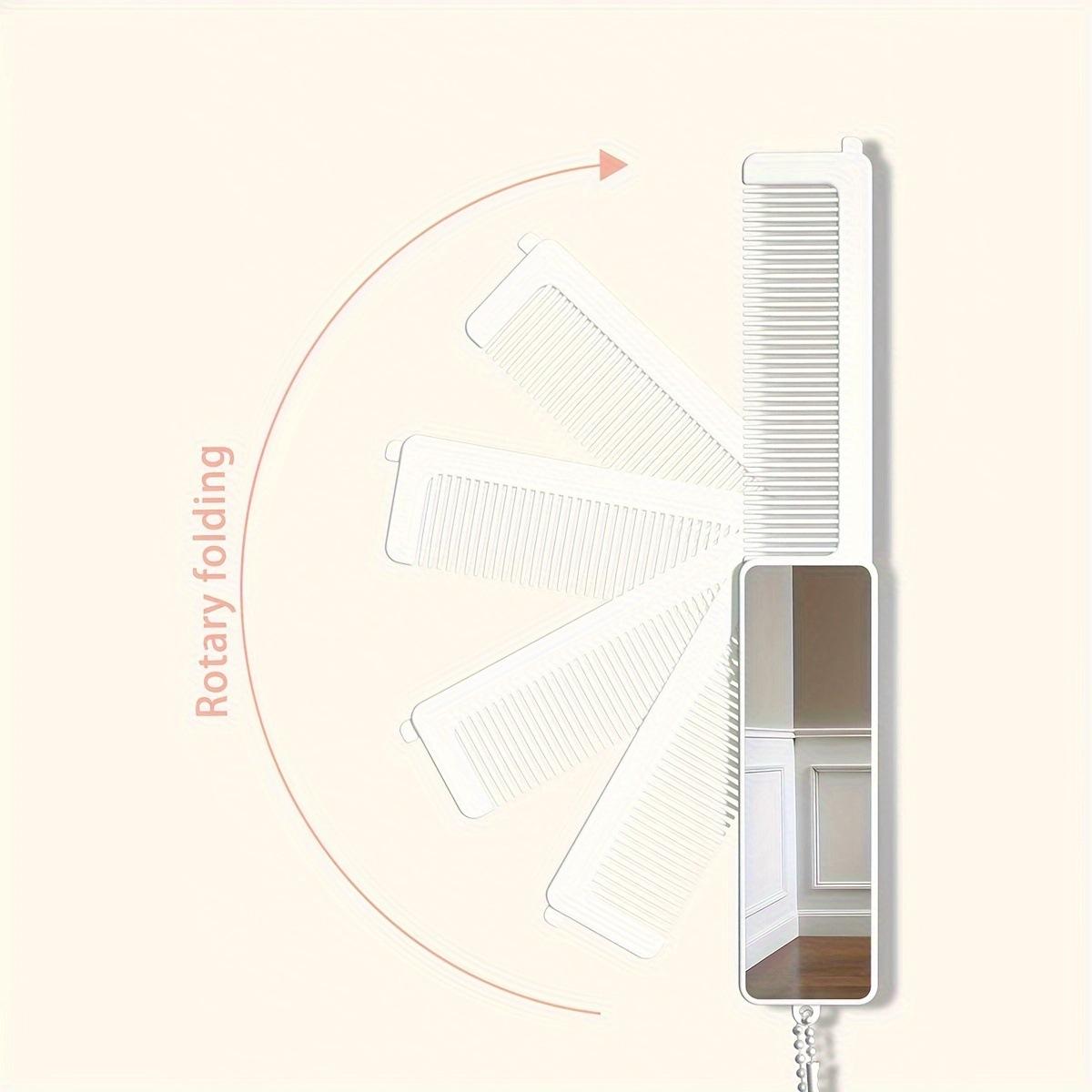 Portable Foldable Mini Makeup Mirror with Built-in Comb, 2-in-1 Compact HD Vanity Mirror for Travel, Daily Touch-Ups & On-the-Go Beauty Styling