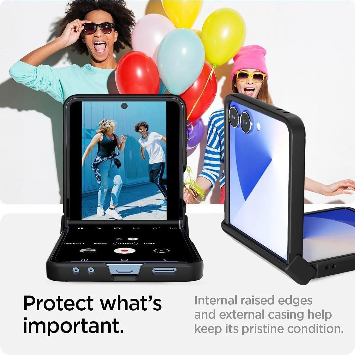 Fin Hinge Protective Solid Color Shockproof Folding Phone Case For Samsung Z Flip 7 6 5 4 3 ZFlip7 Flip6 Flip5 5G Hard PC Slim Cover