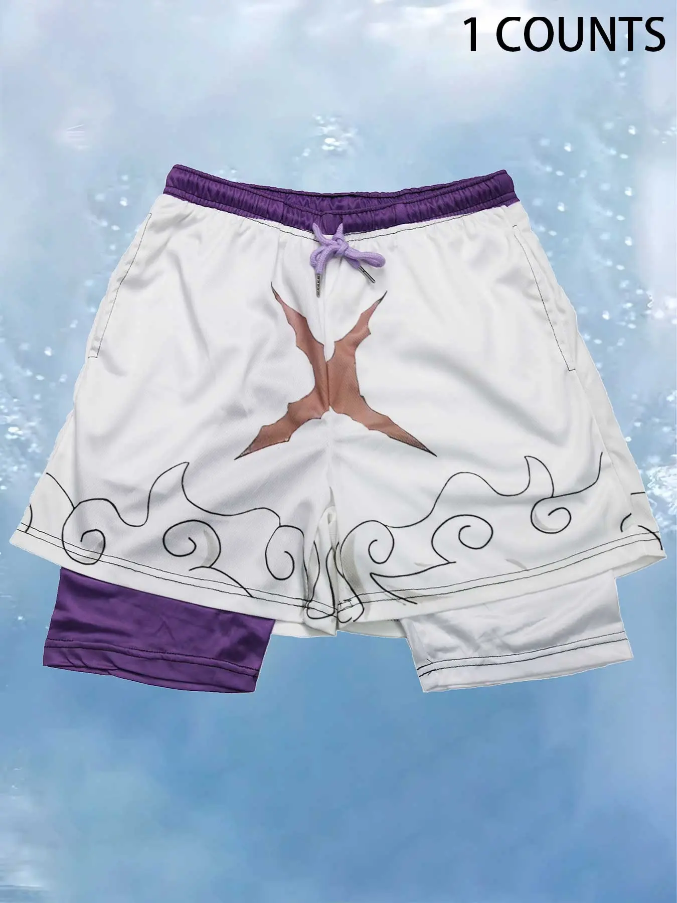 Men's 2 in 1 Drawstring Sports Shorts, Casual Regular Fit Quick Drying Back To School Pocket Shorts for Gym Workout Running, Gym Shorts, Sport & Outdoor Clothing, Fall Clothes, Men Sport & Outdoor Clothing, Running Athletic Shorts, Summer Sports Shorts