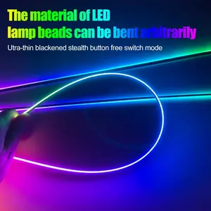 Car Interior LED Ambient Light Strip, Car Ambient Lighting, RGB 64 Colors, Music Sync Mode, USB Neon Light Bar, DIY Decor for Car, Bedroom, Bar