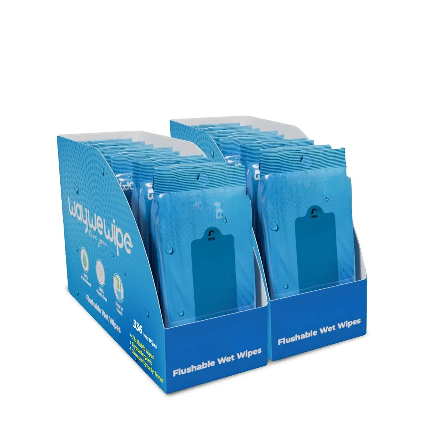 Flushable Wet Wipes for Travel & -The-Go | 24 Pack - 14 Wipes Per Pack (336 Count) | XL Adult Cleansing Cloth for Men & Women |    Based,  Free