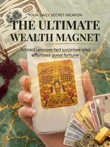 Money Attraction God of Wealth Gold Foil Phone Sticker - Phone,Wallet,Computer,table Sticker card,Eastern Feng Shui Amulet for Positive Energy & Good Vibes Custom Holographic Cards attract Dollars friendship card protection gift Father's Day Gift