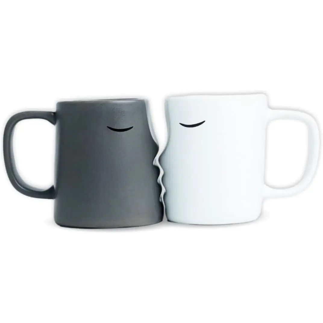 Occasionals Kissing Couple Mug Set, Wedding present for Couples, Engagement Gifts, Valentines Day, Cute Matching Couple Coffee Cups Bride and Groom Husband and Wife, His and Hers, Mr and Mrs
