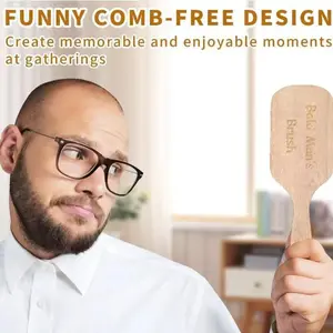 Humorous and funny bald man comb set, perfect gift, unique style hair brush and comb tools, suitable for party pranks