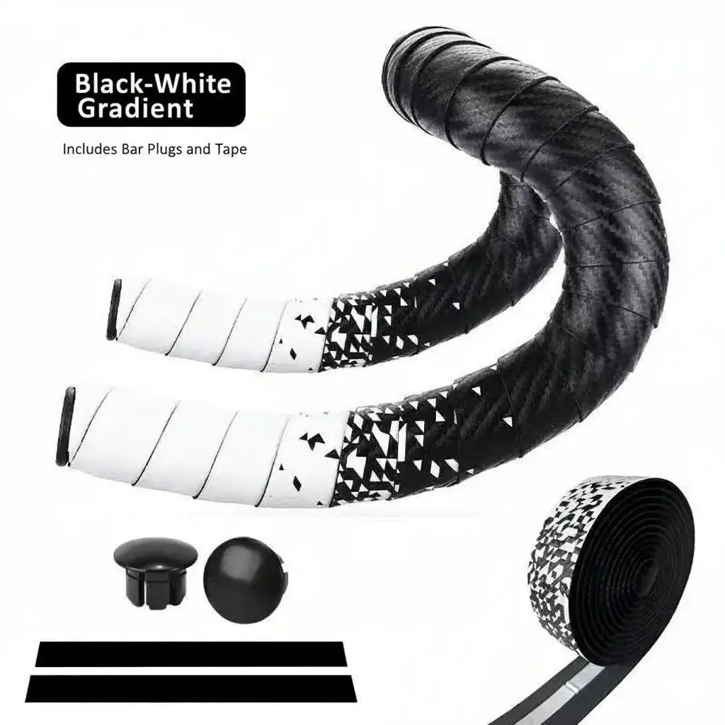 Yitape Ergonomic Bike Handlebar Tape, Lightweight Breathable Anti-Slip Strap, Sponge Shock Absorption, Sweat-Wicking, for Road Bikes