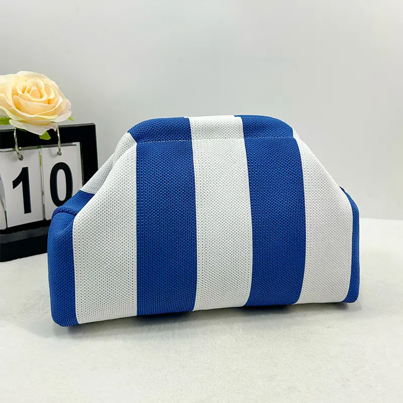 Coarse striped blue and white