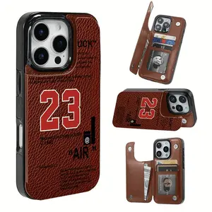 23 Text Pattern Card Holder Phone Case This phone case features a card slot function, can store bank cards, transit cards and other cards, suitable for iPhone 17/16/15/14/13/12, and makes a great gift for girls.
