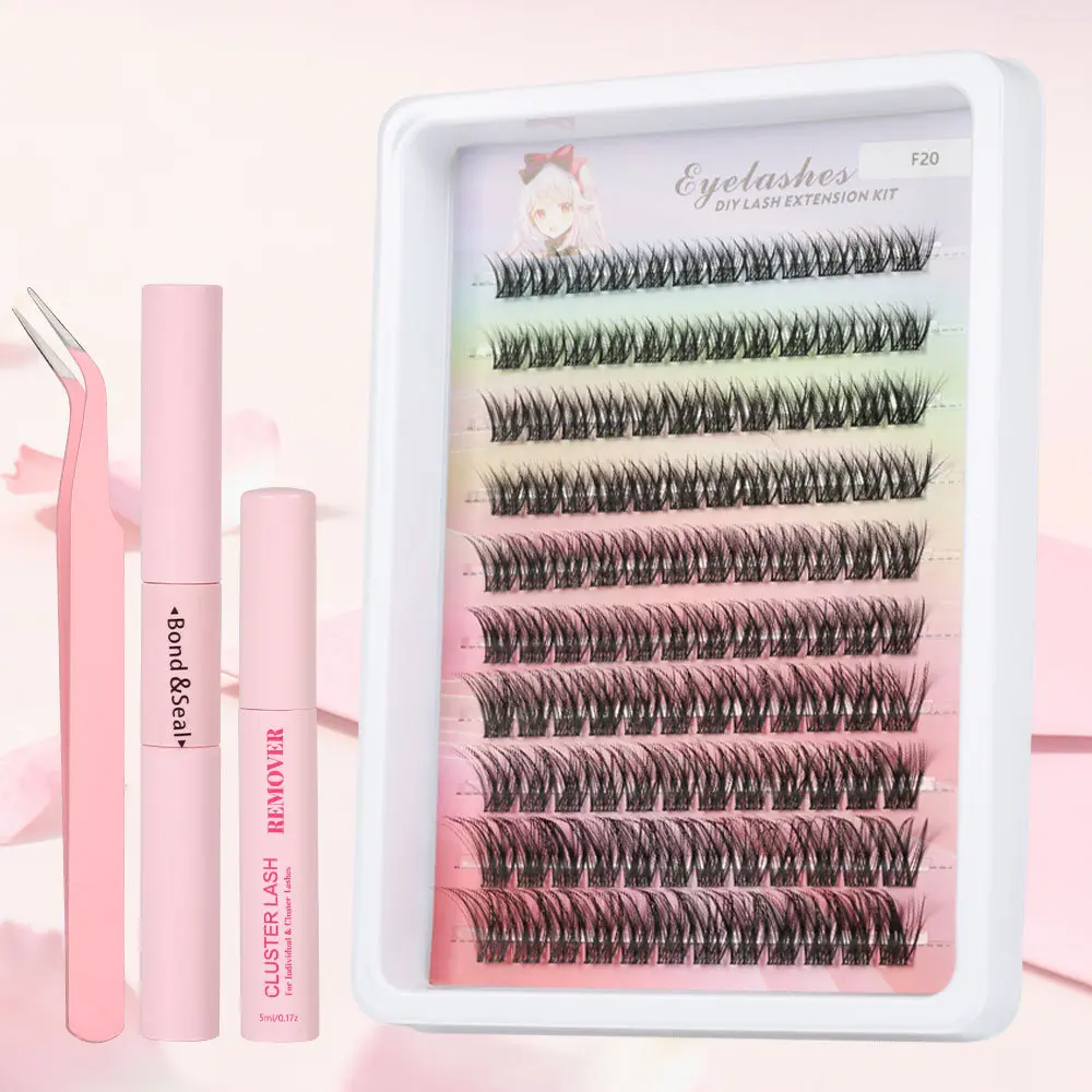 Oversized DIY Individual Cluster Lashes - High-Volume Segmented Eyelash Extensions for At-Home Self-Application