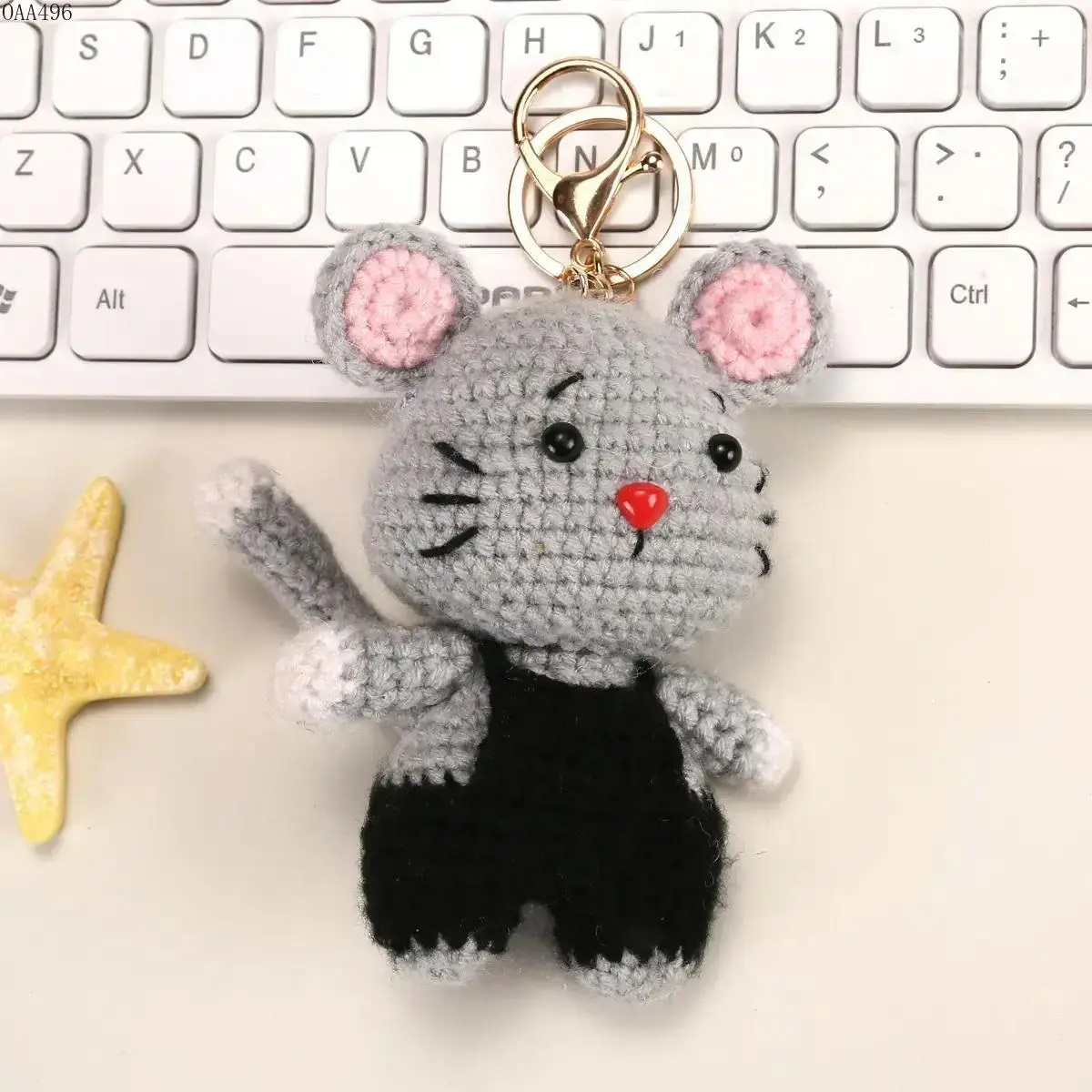Crochet Zodiac Animal Keychain, Handmade Plush Yarn Charm With Zodiac Animal Design, Cute Bag Accessory for Keys, Backpacks, Car Keys and Everyday Carry