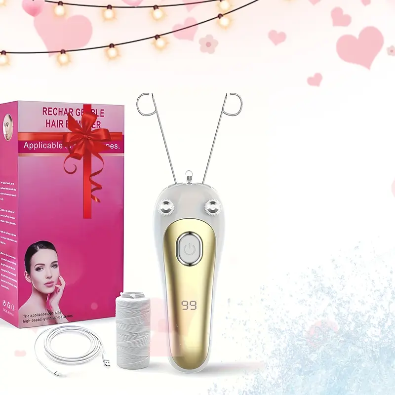 New Multi-Purpose High-End Women's Electric Threaded Hair Removal Shaver, USB Rechargeable, LED Light, Multi-Function Beauty Hair Remover, Threaded Hair Removal & Trimmer, Body hair trimming, Perfect Holiday Gift for Girlfriend, Body Hair Trimmer