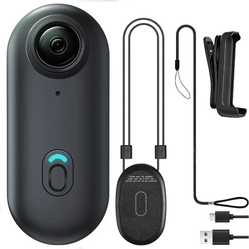 Aston Digital Mini Action Camera 4K HD, Portable Sports Camera with 120 °   Wide Angle Lens, Pocket Body Camera for Outdoor Travel Vlog