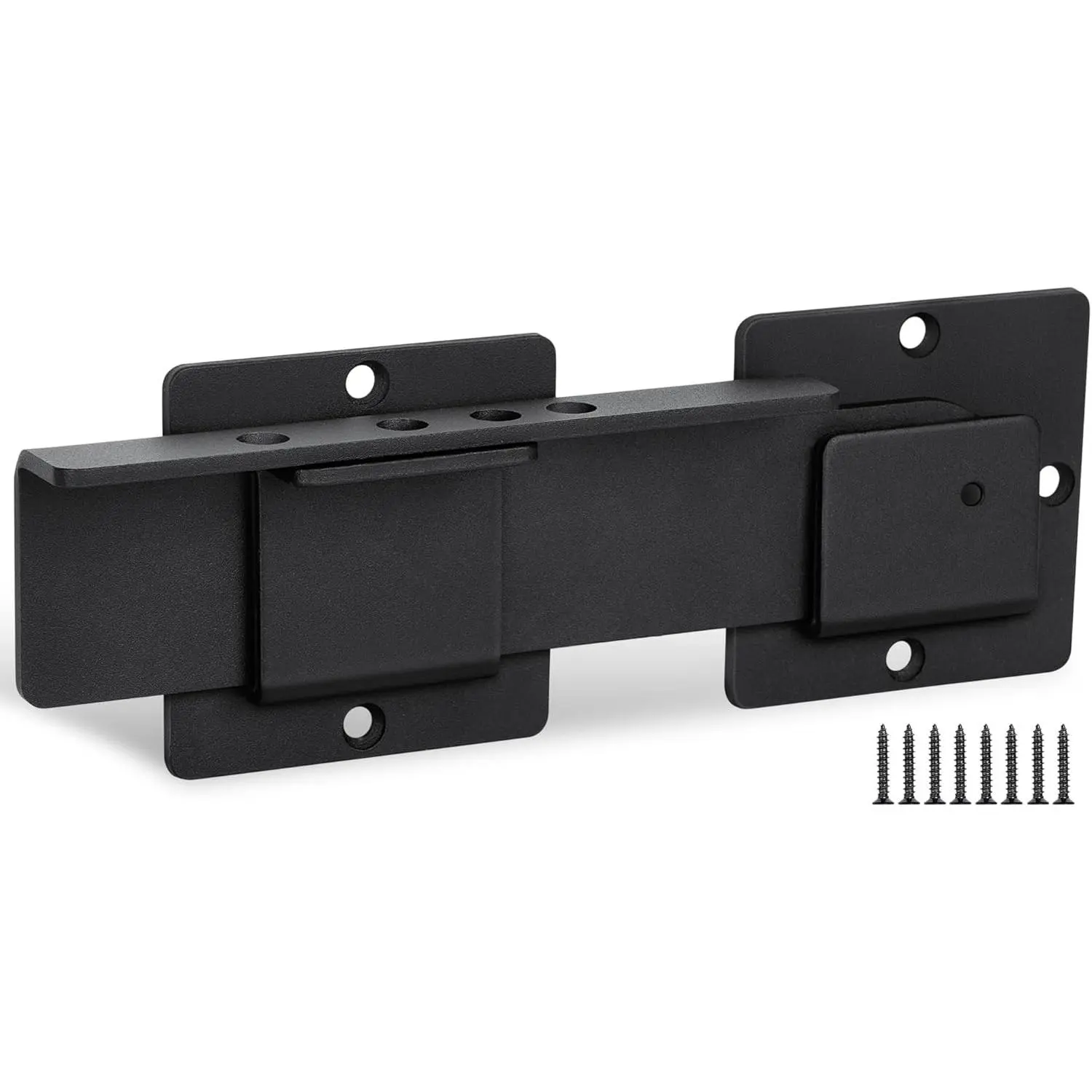 9 in Extra Heavy Duty Carbon Steel Flip Latch Lock - 4mm Thick, 4 Padlock Holes, Adjustable for Gates/Doors, Ideal for Outdoor Users’ Sliding Structures, Wooden Fence