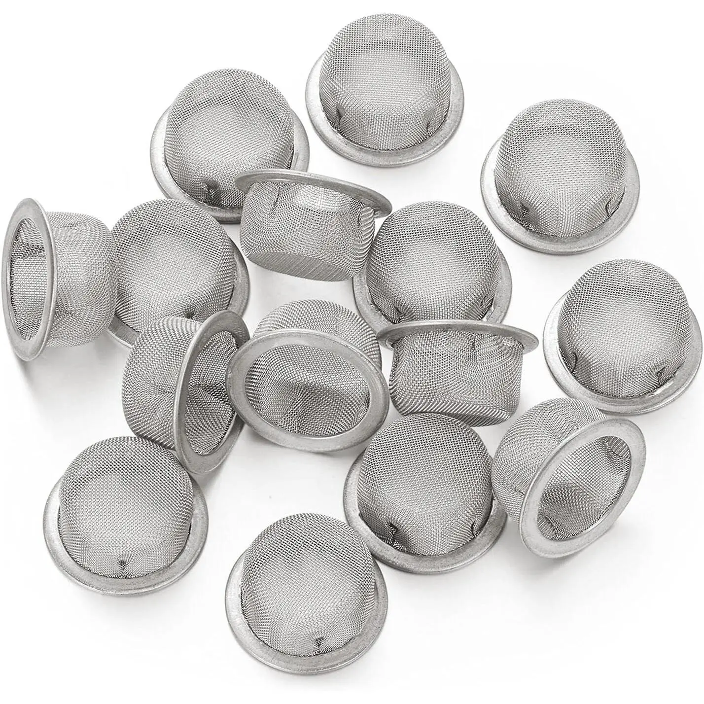 15pcs 0.5 Inch Premium Diameter Stainless Steel Pipe Screens with Storage Box