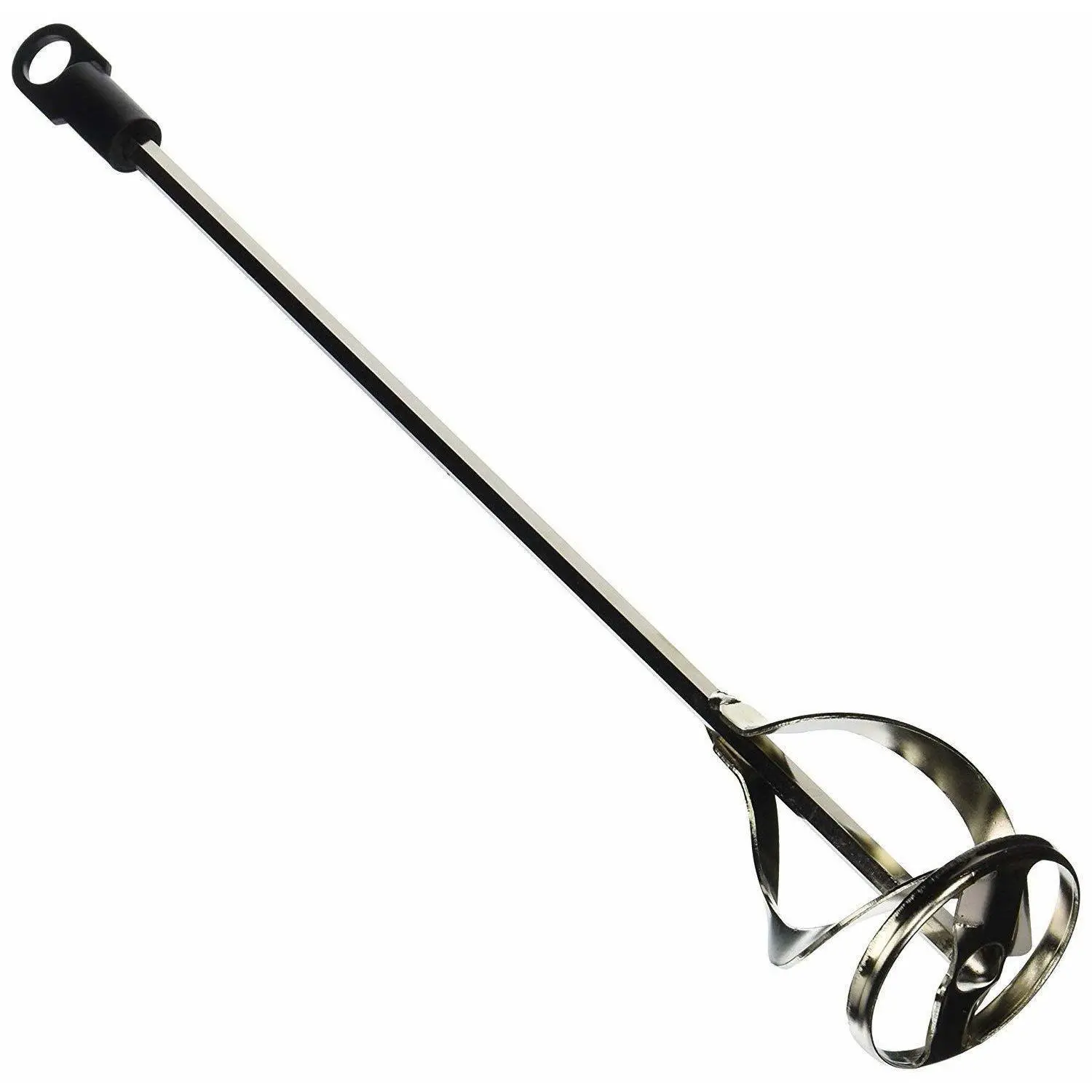 Paint and Mud Mixer for Drill - Mixes 1 to 3 Gallons - 15 3/4" Length - 5/16" Hex Shaft - Zinc Plated Steel - Reinforced Weld - Non Slip Hex Head - Easy Clean - Paint Mixer Attachment hex drill Manual Garden Claw Tiller with Detachable Tines