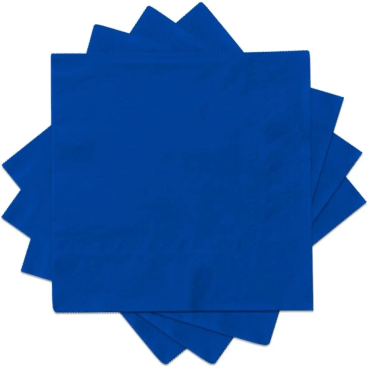 80PCS 3-Ply Blue Disposable Paper Cocktail Napkins, Beverage Dinner Napkins for Birthday Graduation Party Restaurant Bar Picnic