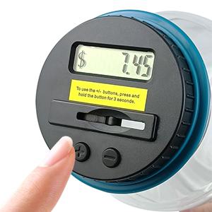 Large Piggy Banks for Adults, Digital Counting Money Jar, 1.8L Capacity Coin Counter Machine with LCD Counter, Change Jars for Saving for Boys, Designed for All US Coins