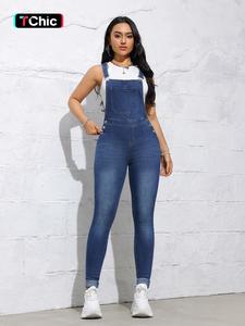 women's plain high waist skinny denim overalls, casual sleeveless pocket button overall jeans for daily wear, ladies bottoms for all seasons, womenswear, dungarees, clothes for women, casual comfy jumpsuit