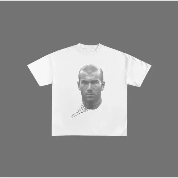 Women's Big Head Young Zinedine Zidane Graphic Top - Vintage Soccer Twist Tee, Unisex Streetwear Sweatshirt for Thanksgiving, Easter, Valentines Day, Tops, All Seasons