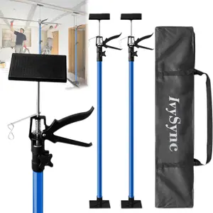 Cabinet Jacks 2Pcs, Adjustable Support Pole 45" to 114", Telescopic Steel 3rd Hand Support Pole for Cabinet Jack, Cargo Bar, Drywall Installations, Support Rod Dust Barrier Poles Bearing Up to 154 lbs