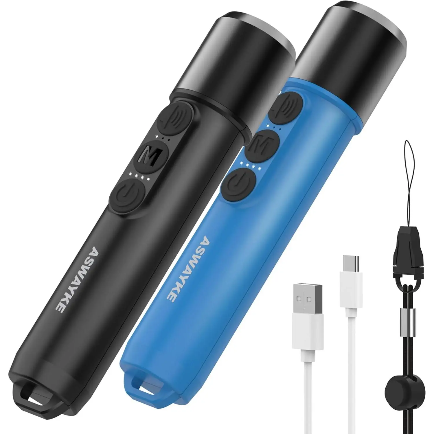 Electronic Whistle Set of 2-125dB Loud Rechargeable Whistle, Type-C Charging, 4-Level Volume, IPX5 Waterproof for Coaches, Referees, Basketball & Dog Training