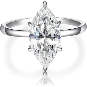 3.5CT Marquise Cut Engagement Ring for Women, Wedding Promise Cubic Zirconia Band, 14K Gold/White Gold Plated Simulated Diamond Rings Size 5-9